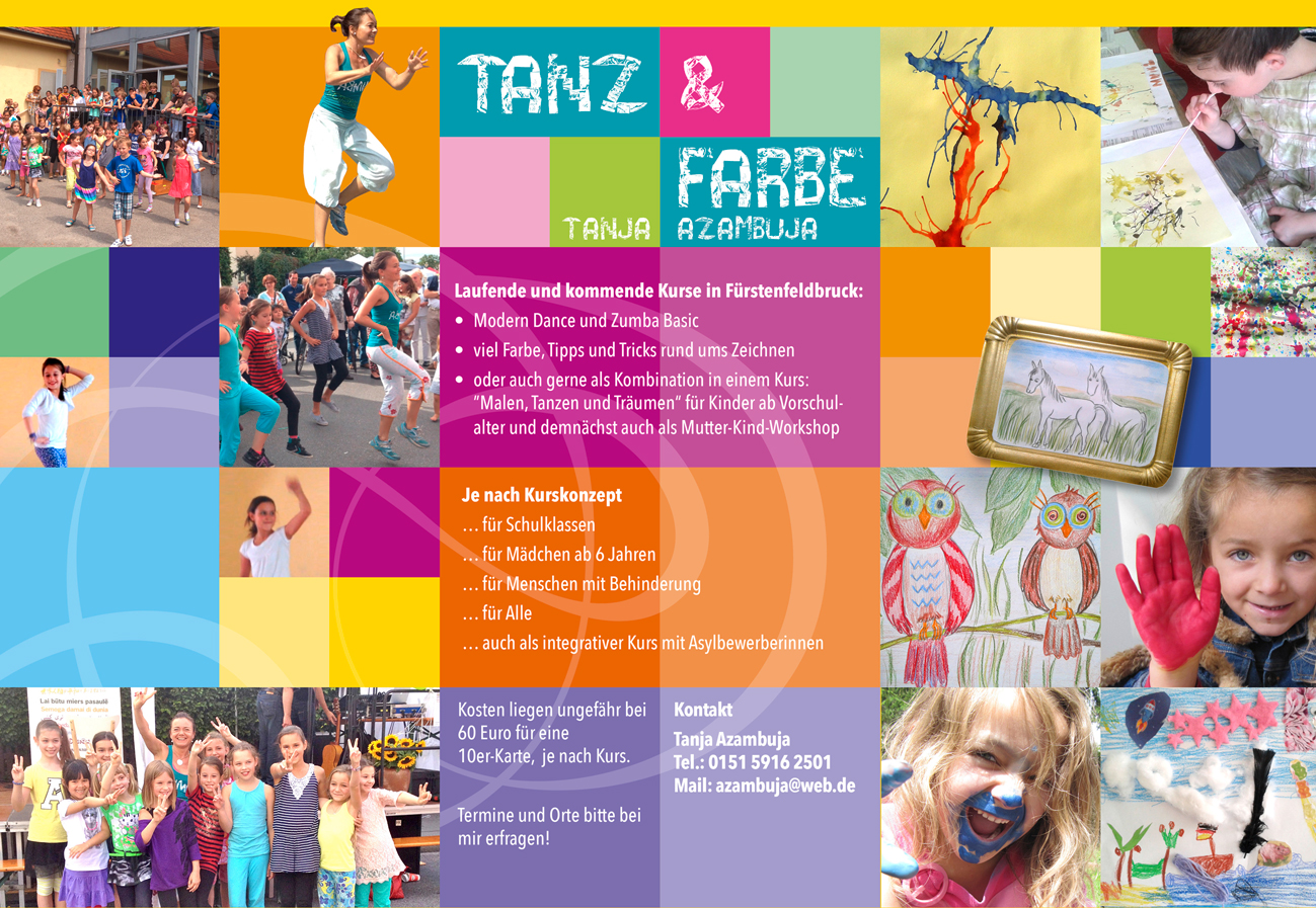 Tanja Azambuja, Tanja, Azambuja, Modern Dance, Zumba, Tanzen, Kinder, Mutter, Mutter-Kind, Workshops, Tanz, Malen, Zeichnen, Farbe, Bewegung, Fitness, Fürstenfelbruck, FFB